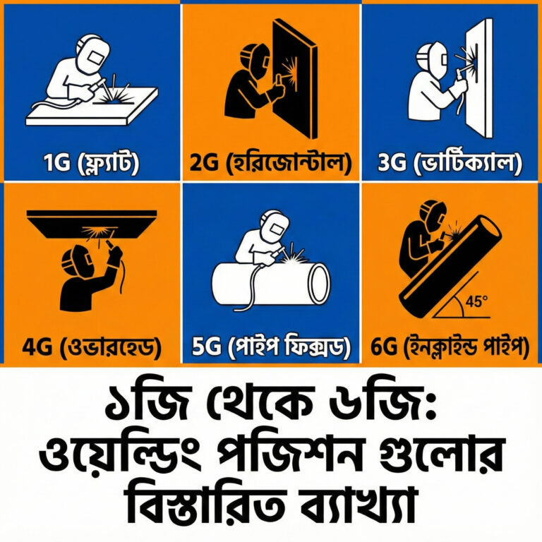 🔧 ১জি থেকে ৬জি: ওয়েল্ডিং পজিশন গুলোর বিস্তারিত ব্যাখ্যা