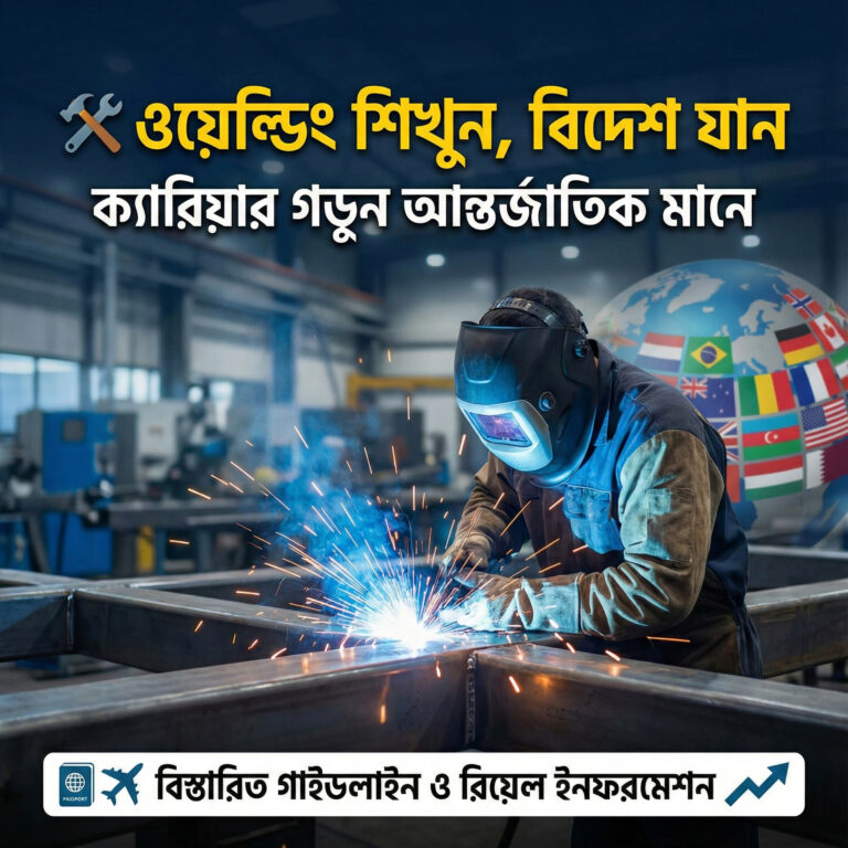 🛠️ ওয়েল্ডিং শিখুন, বিদেশ যান — ক্যারিয়ার গড়ুন আন্তর্জাতিক মানে | বিস্তারিত গাইডলাইন ও রিয়েল ইনফরমেশন